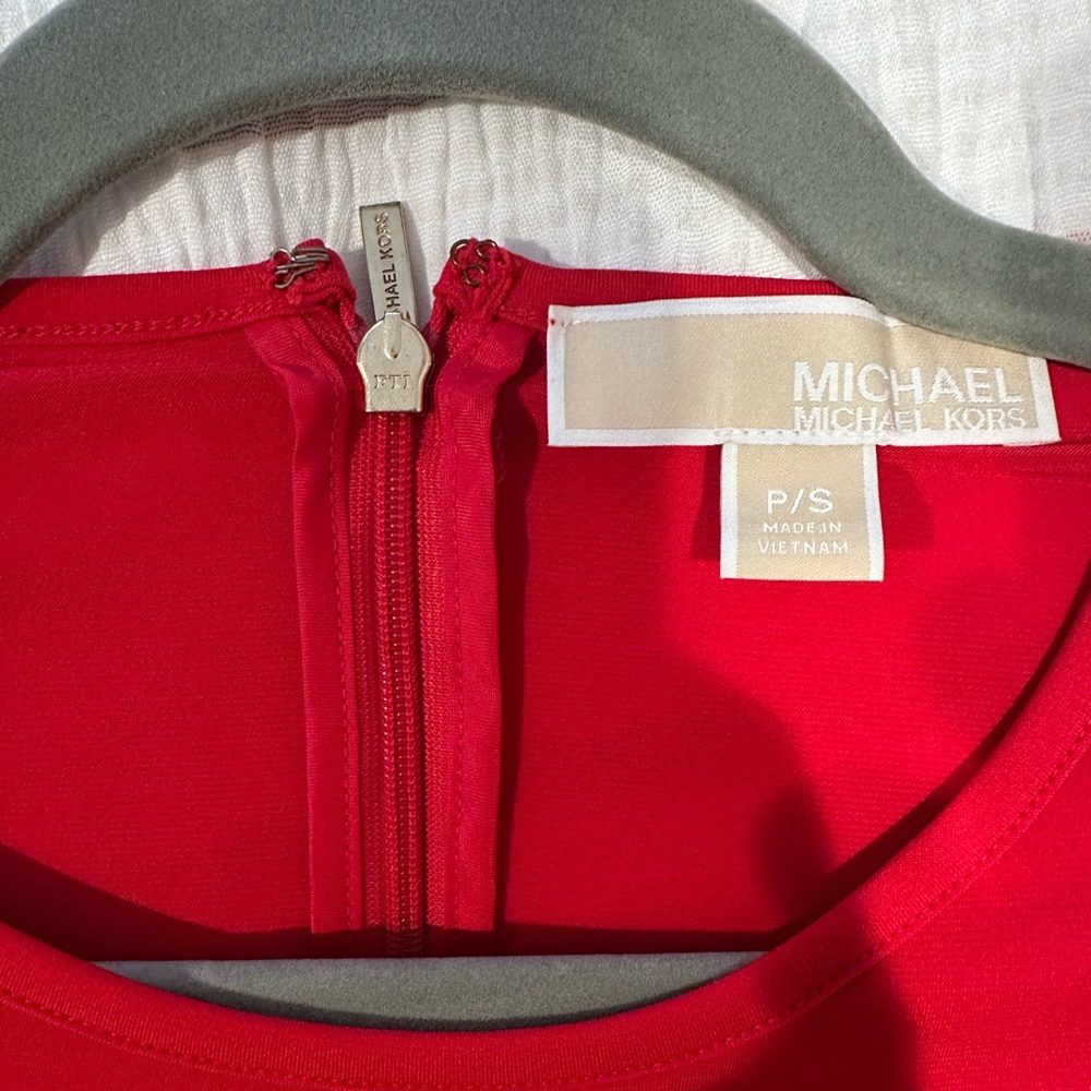 Michael Kors Vibrant Red Ruffled Jumpsuit - Picture 5 of 8